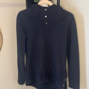 The North Face Dark Gray Buttoned Hooded Sweater